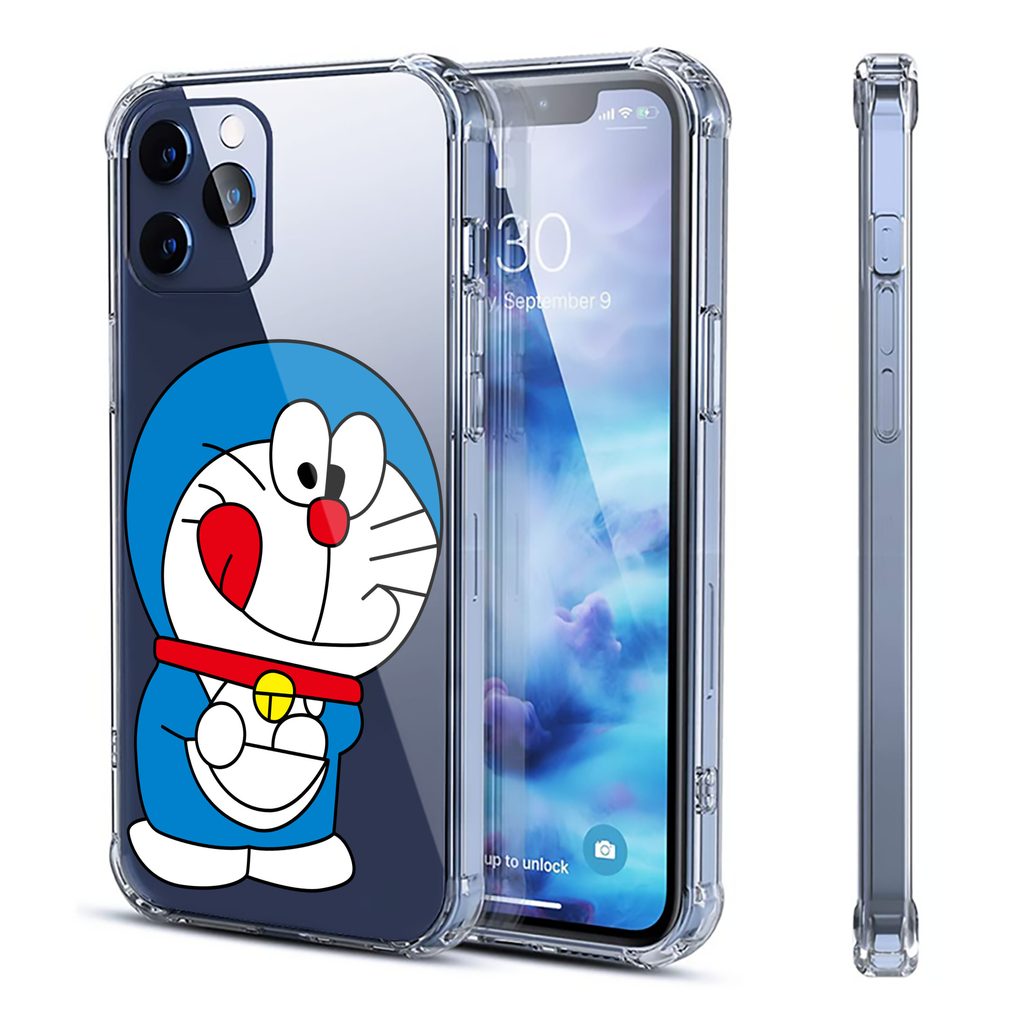 （画像用） ドラえもん Doraemon 【iPhone 12シリーズ対応】透明スマホケース（クリアソフトケース）